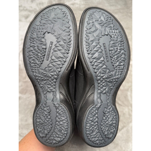 Merrell Andover Mid Black Leather Dry Waterproof Boots J17626 Womens Size 6.5 - Picture 6 of 8